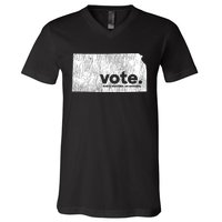 Vote Every Election No Excuses Kansas V-Neck T-Shirt