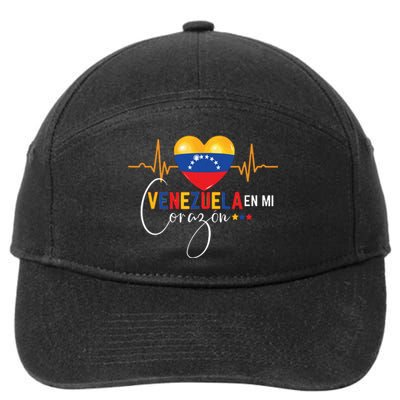 Venezuela En El Corazon Venezuelan Pride 7-Panel Snapback Hat