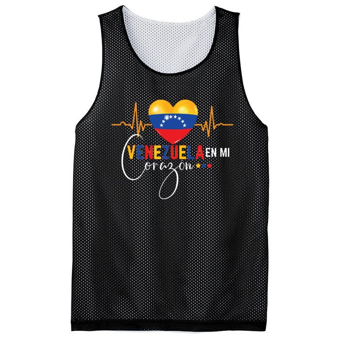 Venezuela En El Corazon Venezuelan Pride Mesh Reversible Basketball Jersey Tank