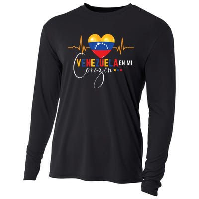 Venezuela En El Corazon Venezuelan Pride Cooling Performance Long Sleeve Crew