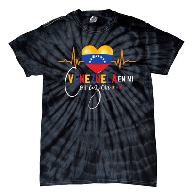 Venezuela En El Corazon Venezuelan Pride Tie-Dye T-Shirt