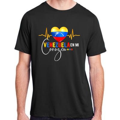 Venezuela En El Corazon Venezuelan Venezuela Flag Latin Adult ChromaSoft Performance T-Shirt