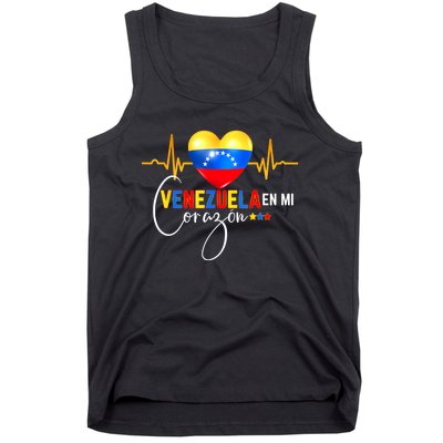 Venezuela En El Corazon Venezuelan Venezuela Flag Latin Tank Top