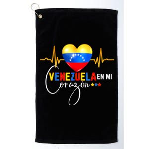 Venezuela En El Corazon Venezuelan Venezuela Flag Latin Platinum Collection Golf Towel