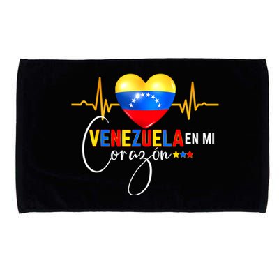 Venezuela En El Corazon Venezuelan Venezuela Flag Latin Microfiber Hand Towel