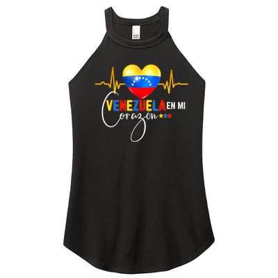 Venezuela En El Corazon Venezuelan Venezuela Flag Latin Women’s Perfect Tri Rocker Tank