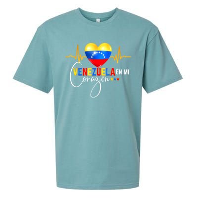 Venezuela En El Corazon Venezuelan Venezuela Flag Latin Sueded Cloud Jersey T-Shirt