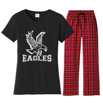 Vintage E.A.G.L.E.S Flying Bird Inspirational Women's Flannel Pajama Set