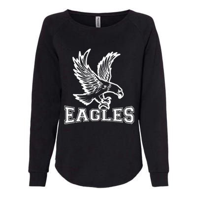 Vintage E.A.G.L.E.S Flying Bird Inspirational Womens California Wash Sweatshirt