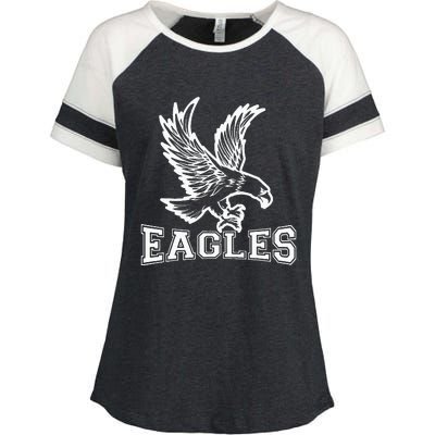 Vintage E.A.G.L.E.S Flying Bird Inspirational Enza Ladies Jersey Colorblock Tee