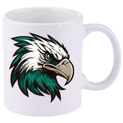 Vintage Eagles Flying Bird Inspirational 11oz C Handle Ceramic Mug