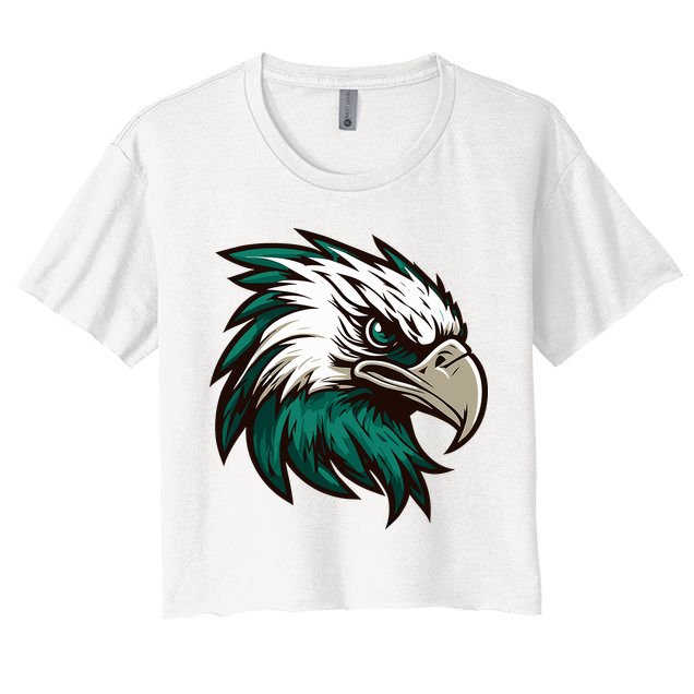 Vintage Eagles Flying Bird Inspirational Crop Top