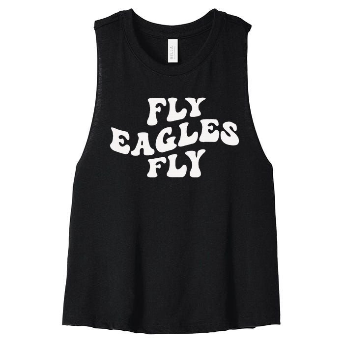 Vintage E.A.G.L.Es F.L.Y.I.N.G. Bird Inspirational Women's Racerback Cropped Tank