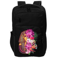 Vintage Exotic Flowers Floral Pharaoh Mask Impact Tech Backpack