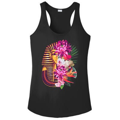 Vintage Exotic Flowers Floral Pharaoh Mask Ladies PosiCharge Competitor Racerback Tank