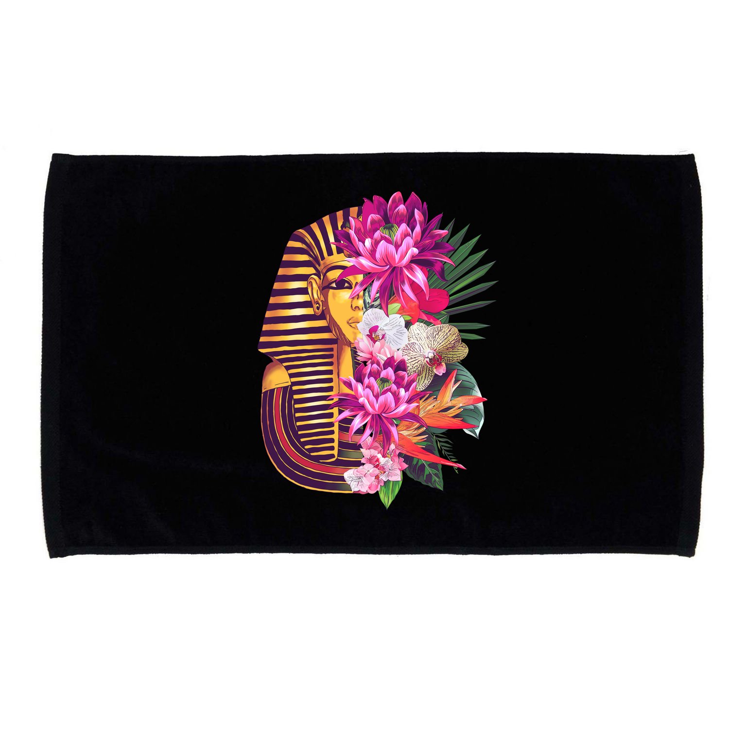 Vintage Exotic Flowers Floral Pharaoh Mask Microfiber Hand Towel