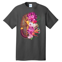 Vintage Exotic Flowers Floral Pharaoh Mask Tall T-Shirt