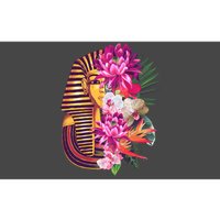 Vintage Exotic Flowers Floral Pharaoh Mask Bumper Sticker