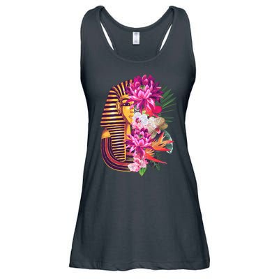 Vintage Exotic Flowers Floral Pharaoh Mask Ladies Essential Flowy Tank