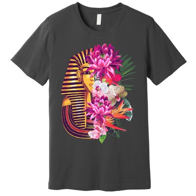 Vintage Exotic Flowers Floral Pharaoh Mask Premium T-Shirt