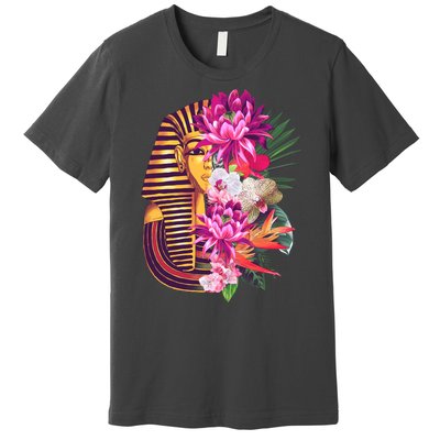 Vintage Exotic Flowers Floral Pharaoh Mask Premium T-Shirt