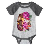 Vintage Exotic Flowers Floral Pharaoh Mask Infant Baby Jersey Bodysuit