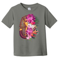 Vintage Exotic Flowers Floral Pharaoh Mask Toddler T-Shirt