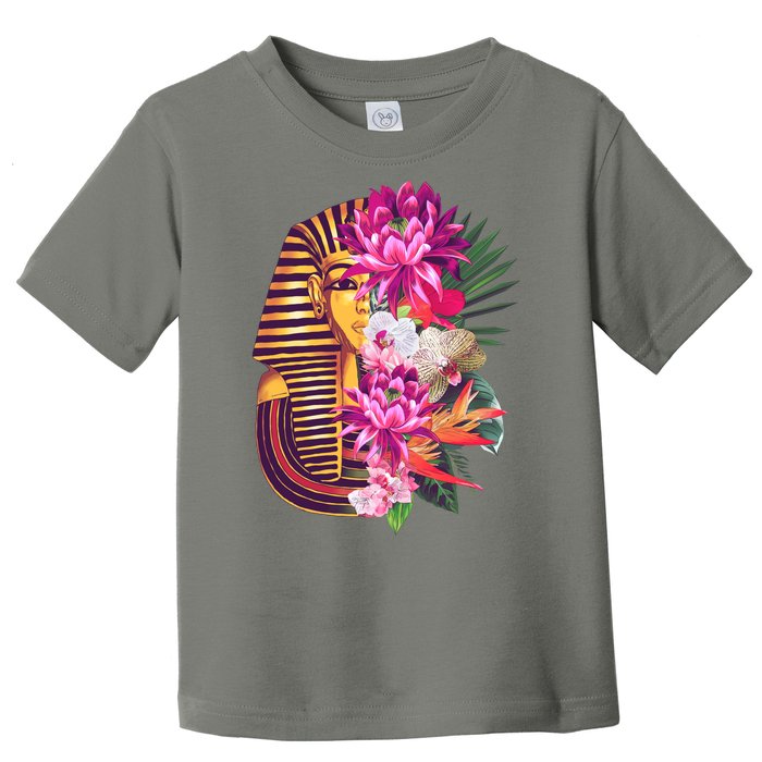 Vintage Exotic Flowers Floral Pharaoh Mask Toddler T-Shirt