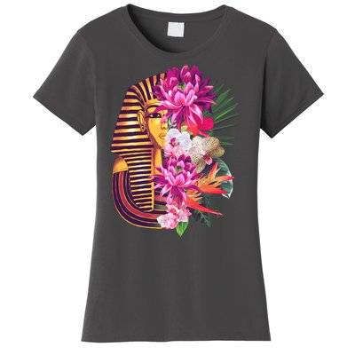 Vintage Exotic Flowers Floral Pharaoh Mask Women's T-Shirt