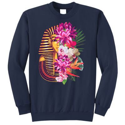 Vintage Exotic Flowers Floral Pharaoh Mask Sweatshirt