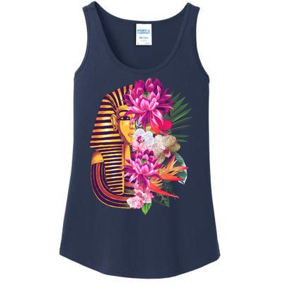 Vintage Exotic Flowers Floral Pharaoh Mask Ladies Essential Tank