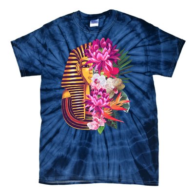 Vintage Exotic Flowers Floral Pharaoh Mask Tie-Dye T-Shirt