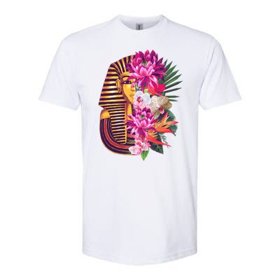 Vintage Exotic Flowers Floral Pharaoh Mask Softstyle® CVC T-Shirt