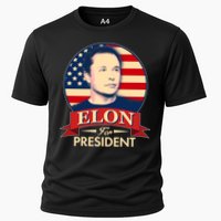 Vote Elon For President Emblem Cooling Performance Crew T-Shirt