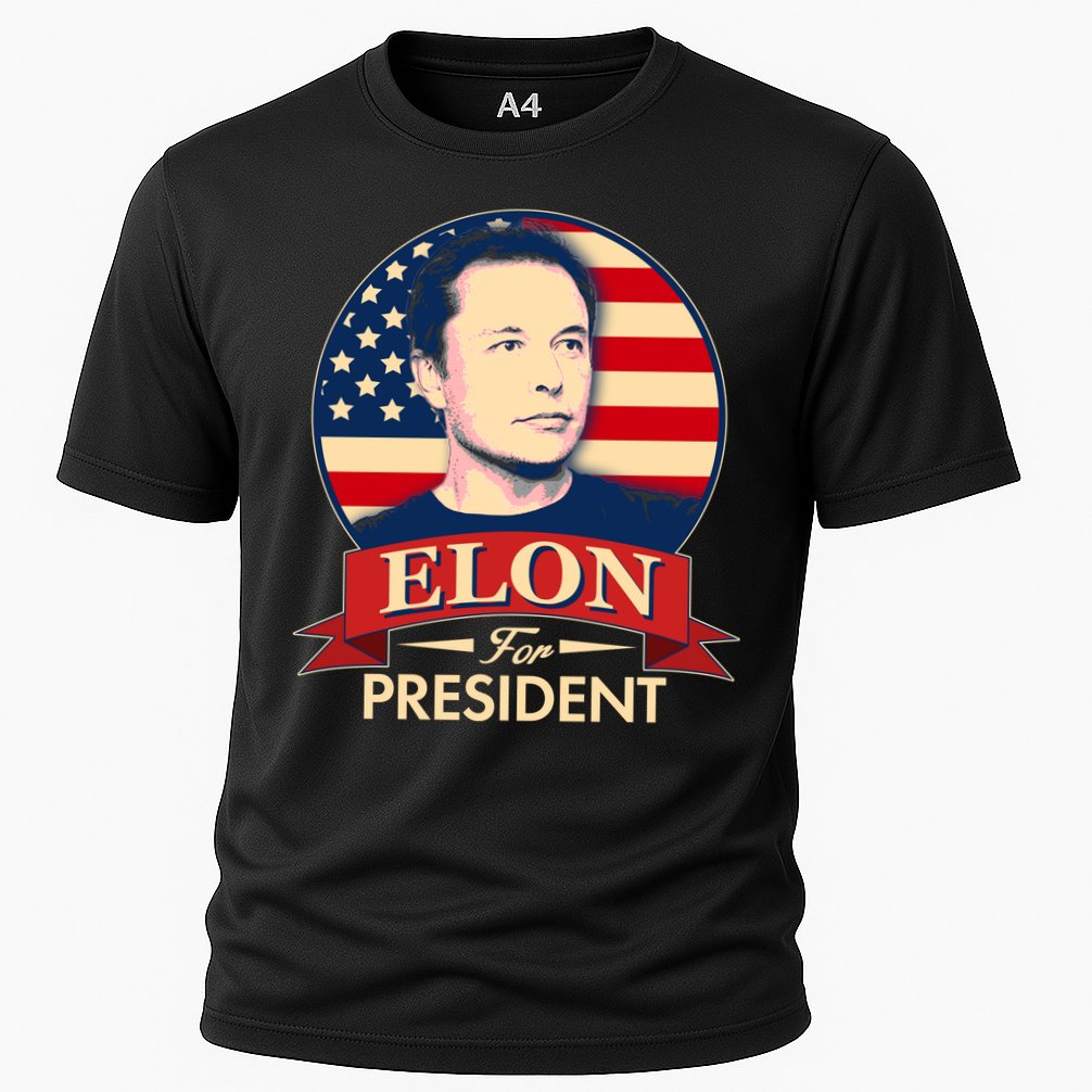 Vote Elon For President Emblem Cooling Performance Crew T-Shirt