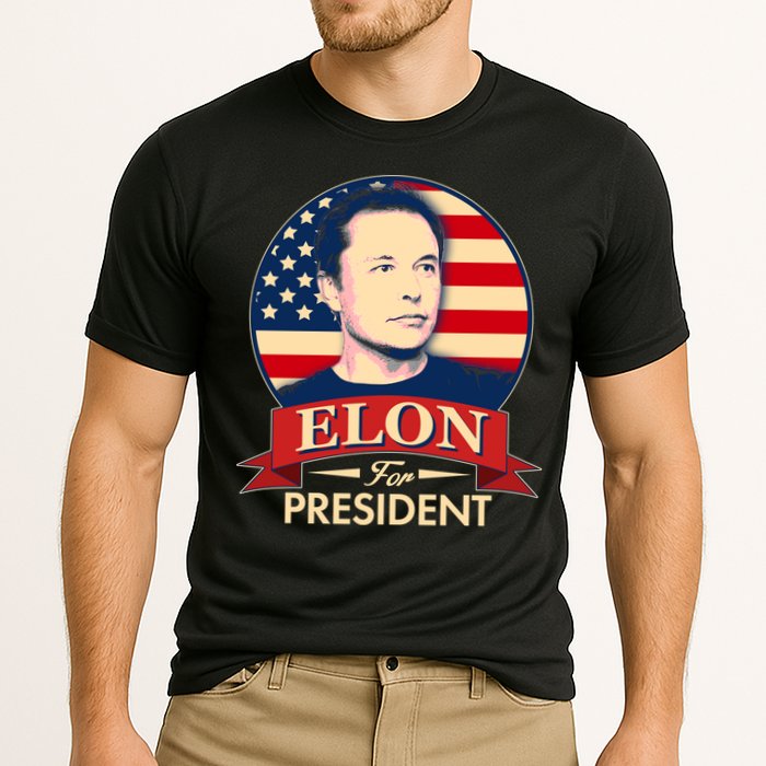 Vote Elon For President Emblem Cooling Performance Crew T-Shirt
