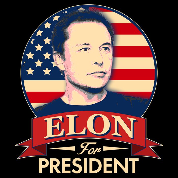 Vote Elon For President Emblem Cooling Performance Crew T-Shirt