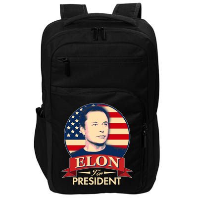 Vote Elon For President Emblem Impact Tech Backpack