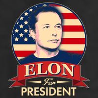 Vote Elon For President Emblem Adult Drive Performance Visor