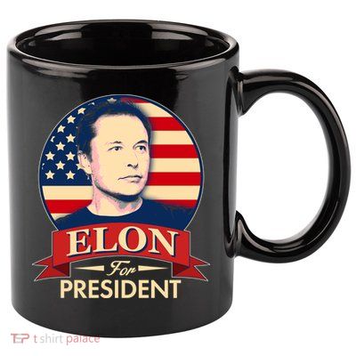 Vote Elon For President Emblem 11oz C Handle Ceramic Mug
