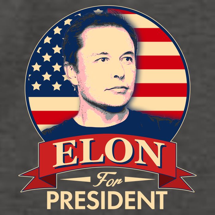 Vote Elon For President Emblem Vector Backpack