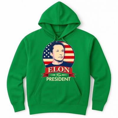 Vote Elon For President Emblem Hoodie