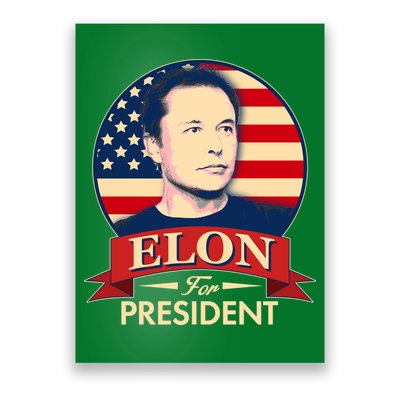 Vote Elon For President Emblem Poster