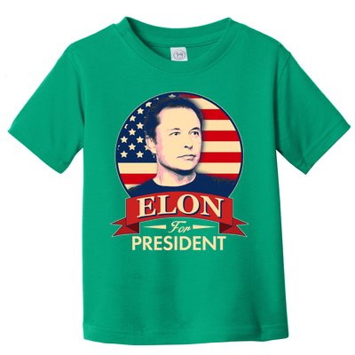 Vote Elon For President Emblem Toddler T-Shirt