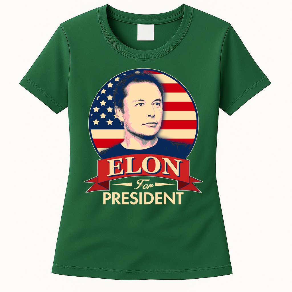 Vote Elon For President Emblem Womens T-Shirt