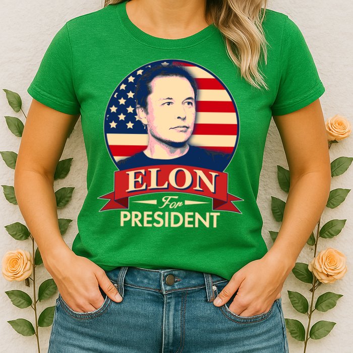 Vote Elon For President Emblem Womens T-Shirt