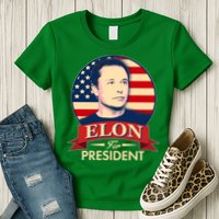 Vote Elon For President Emblem Womens T-Shirt