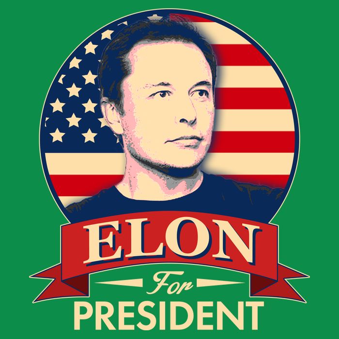 Vote Elon For President Emblem Womens T-Shirt