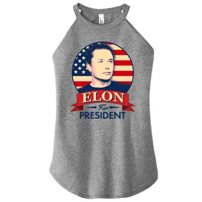 Vote Elon For President Emblem Women’s Perfect Tri Rocker Tank