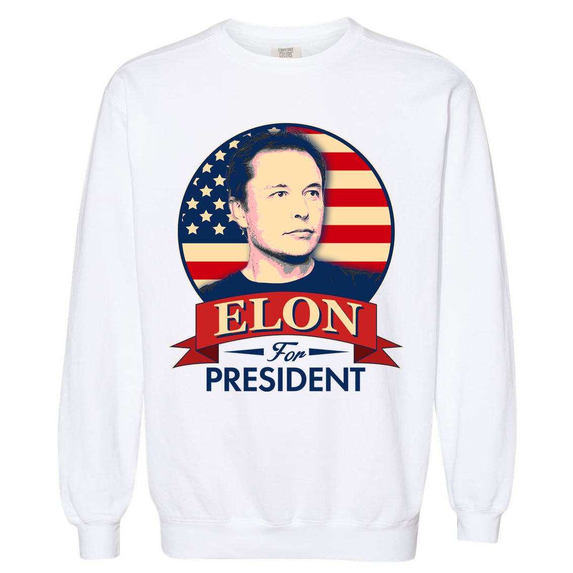 Vote Elon For President Emblem Garment-Dyed Sweatshirt
